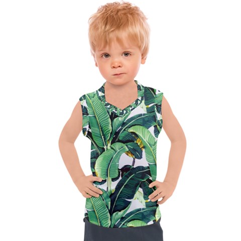 Banana Leaves Kids  Sport Tank Top by goljakoff