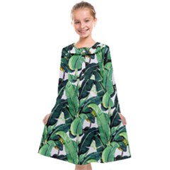 Banana Leaves Kids  Midi Sailor Dress by goljakoff