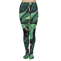 Night Banana Leaves Tights by goljakoff