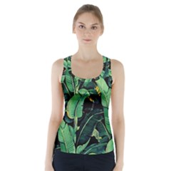 Night Banana Leaves Racer Back Sports Top by goljakoff