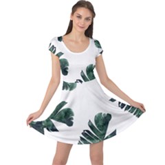 Banana Leaves Cap Sleeve Dress by goljakoff