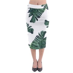 Banana Leaves Midi Pencil Skirt