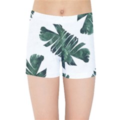 Banana Leaves Kids  Sports Shorts by goljakoff