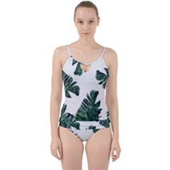 Banana Leaves Cut Out Top Tankini Set by goljakoff