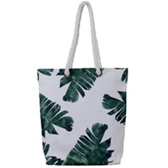 Banana Leaves Full Print Rope Handle Tote (small) by goljakoff