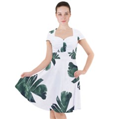 Banana Leaves Cap Sleeve Midi Dress by goljakoff