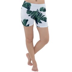 Banana Leaves Lightweight Velour Yoga Shorts by goljakoff