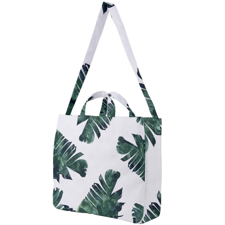 Banana leaves Square Shoulder Tote Bag