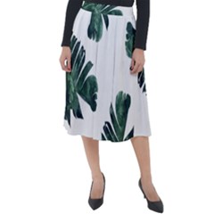 Banana Leaves Classic Velour Midi Skirt  by goljakoff