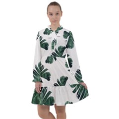 Banana Leaves All Frills Chiffon Dress by goljakoff