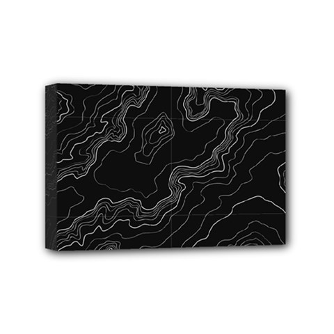 Topography Map Mini Canvas 6  X 4  (stretched) by goljakoff