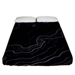 Topography Map Fitted Sheet (queen Size) by goljakoff