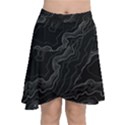 Topography map Chiffon Wrap Front Skirt View1