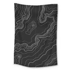 Topography Map Large Tapestry by goljakoff