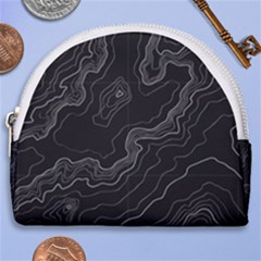 Topography Map Horseshoe Style Canvas Pouch by goljakoff