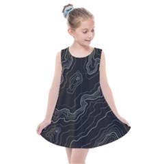 Topography Map Kids  Summer Dress by goljakoff