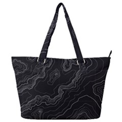 Topography Map Full Print Shoulder Bag by goljakoff