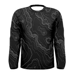 Black Topography Men s Long Sleeve Tee by goljakoff