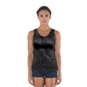 Black Topography Sport Tank Top  View1