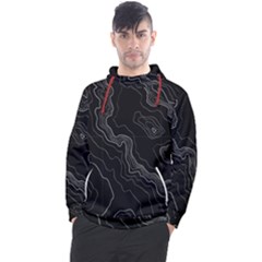 Black Topography Men s Pullover Hoodie