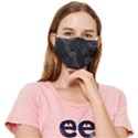 Black Topography Fitted Cloth Face Mask (Adult) View1