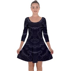 Topography Quarter Sleeve Skater Dress by goljakoff