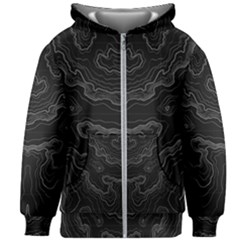 Topography Kids  Zipper Hoodie Without Drawstring by goljakoff