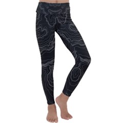 Topography Kids  Lightweight Velour Classic Yoga Leggings by goljakoff