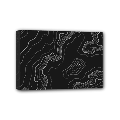 Topography Map Mini Canvas 6  X 4  (stretched) by goljakoff