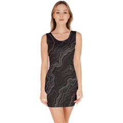 Topography Map Bodycon Dress by goljakoff