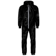 Topography Map Hooded Jumpsuit (men)  by goljakoff