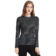 Topography Map Women s Long Sleeve Rash Guard by goljakoff