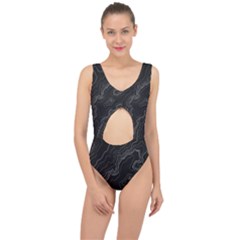 Topography Map Center Cut Out Swimsuit by goljakoff