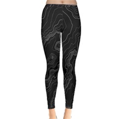 Topography Map Inside Out Leggings by goljakoff