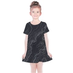 Topography Map Kids  Simple Cotton Dress by goljakoff