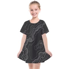 Topography Map Kids  Smock Dress by goljakoff