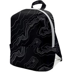 Topography Map Zip Up Backpack by goljakoff