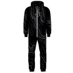 Black Topography Hooded Jumpsuit (men)  by goljakoff