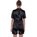 Black Topography Satin Short Sleeve Pajamas Set View2