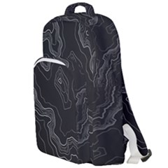 Black Topography Double Compartment Backpack by goljakoff