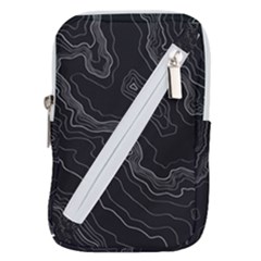 Black Topography Belt Pouch Bag (small) by goljakoff