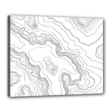 Topography Map Canvas 20  X 16  (stretched) by goljakoff