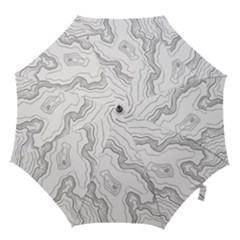 Topography Map Hook Handle Umbrellas (small) by goljakoff