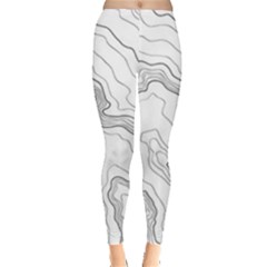 Topography Map Leggings  by goljakoff