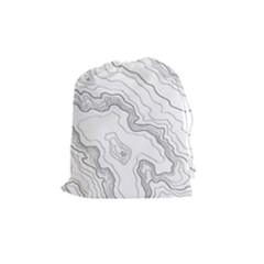 Topography Map Drawstring Pouch (medium) by goljakoff