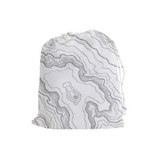 Topography Map Drawstring Pouch (large) by goljakoff