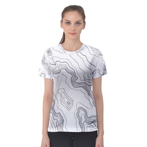 Topography Map Women s Sport Mesh Tee by goljakoff