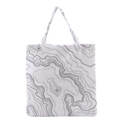 Topography Map Grocery Tote Bag by goljakoff