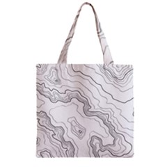 Topography Map Zipper Grocery Tote Bag by goljakoff