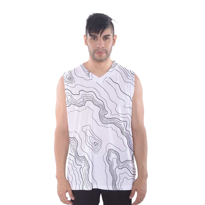 Topography map Men s Basketball Tank Top